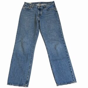 Levis 501 Jeans Blue Premium Button Fly Classic American Size 30 Big E Denim